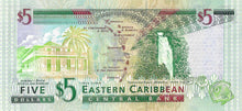East Caribbean States / P-37a / 5 Dollars / ND (2000)