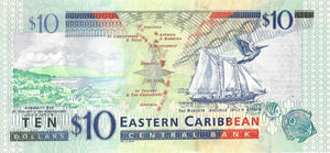 East Caribbean States / P-52 / 10 Dollars / ND (2012)
