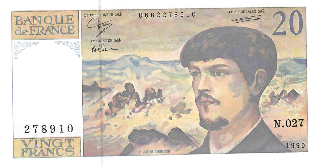 France P-151d 20 Francs 1990
