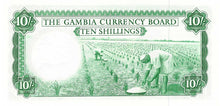 Gambia / P-01a / 10 Shillings / ND (1965-70)