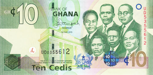 Ghana P-39f 10 Cedis 01.07.2015