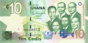 Ghana P-39f 10 Cedis 01.07.2015