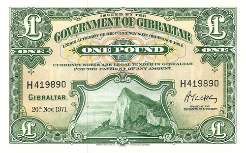 Gibraltar P-18b 1 Pound 20.11.1971