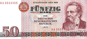 Germany Democratic Republic P-30a 50 Mark 1971