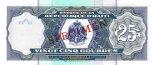 Haiti / P-266as / 25 Gourdes / 2000 / SPECIMEN