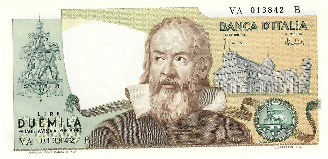 Italy P-103a 2'000 Lire 08.10.1973
