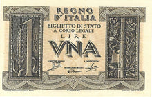 Italy P-26 1 Lira 14.11.1939