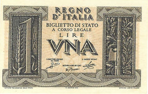 Italy P-26 1 Lira 14.11.1939