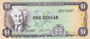 Jamaica P-59b 1 Dollar  L 1960 /1976