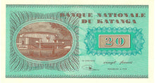 Katanga / P-6a / 20 Francs / 21.11.1960