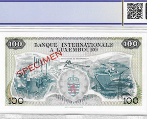 Luxembourg / P-14s / 100 Francs / 01.05.1968 / SPECIMEN