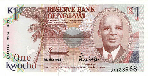 Malawi P-23b 1 Kwacha 01.05.1992