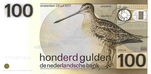 Netherlands P-97a 100 Gulden 28.07.1977
