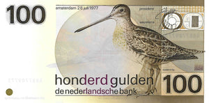 Netherlands P-97a 100 Gulden 28.07.1977