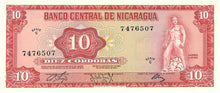 Nicaragua P-123 10 Cordobas D 1972