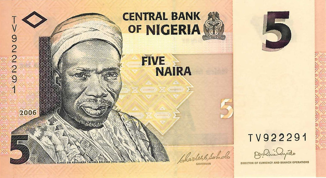 Nigeria / P-32a / 5 Naira / 2006