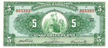 Peru P-81 5 Soles 21.08.1958