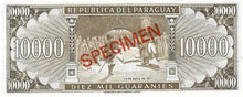 Paraguay / P-204Cs / 10'000 Guaranies / L 1952 (1979) SPECIMEN