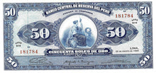 Per P-89a 50 Soles de Oro 20.08.1965