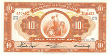 Peru P-77 10 Soles 09.07.1956