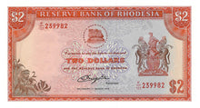 Rhodesia P-35a 2 Dollars 01.03.1976