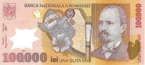 Romania P-114a 100'000 Lei 2001