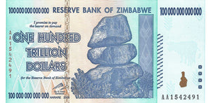 Zimbabwe P-91 100 Trillion Dollars 2008