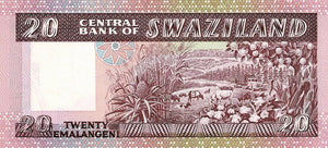 Swaziland / P-11b / 20 Emalangeni / ND (1985)