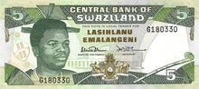 Swaziland P-19b 5 Emalangeni ND (1990)