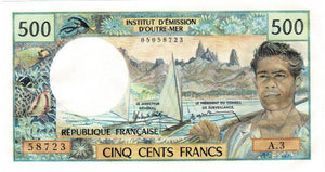 Tahiti P-25d 500 Francs ND (1985)