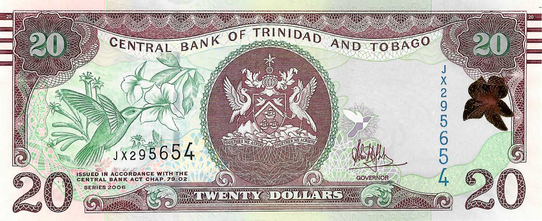 Trinidad and Tobago P-49A 20 Dollars 2006 (2015)