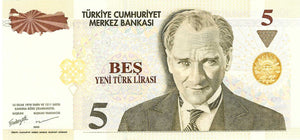 Turkey P-217 5 New Lira 2005