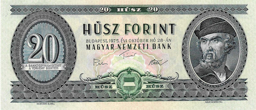 Hungary P-169f 20 Forint 28.10.1975