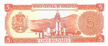 Venezuela / P-070b / 5  Bolivares / 21.09.1989