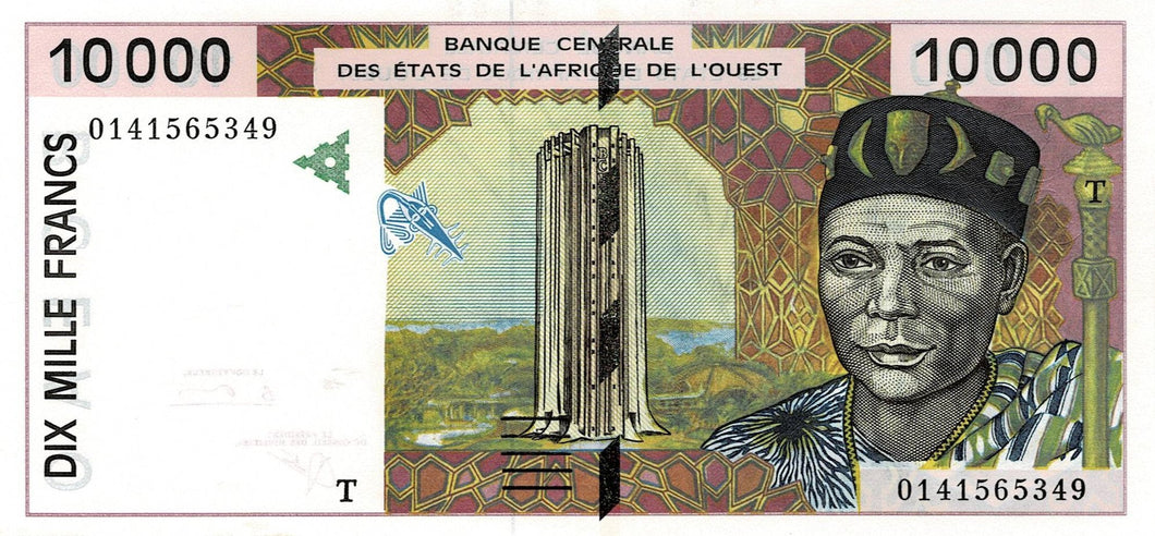 West African States P-814Tj 10'000 Francs (20)01