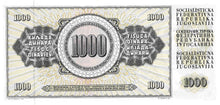 Yugoslavia / P-092d / 1000 Dinara / 04.11.1981