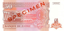 Zaire / P-59s / 50 Nouveaux Zaires / 15.02.1994 SPECIMEN