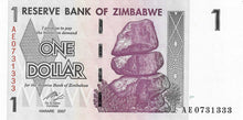 Zimbabwe P-65 1 Dollar 2007