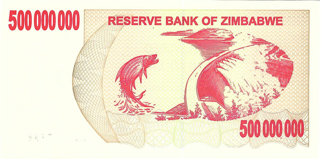 Zimbabwe / P-60 / 500'000'000 Dollars / 02.05.2008