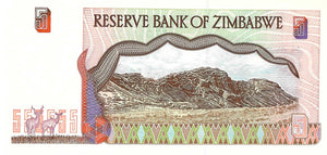 Zimbabwe / P-05b / 5 Dollars / 1997