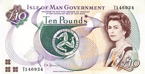Isle of Man P-44b 10 Pounds ND (1998)