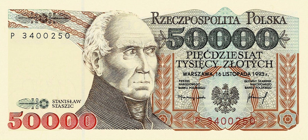 Poland P-159a 50'000 Zlotych 16.11.1993
