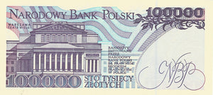 Poland / P-160a / 100'000 Zlotych / 16.11.1993