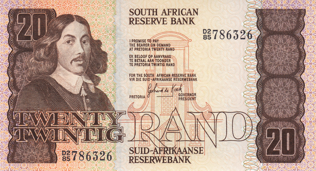 South Africa / P-121c / 20 Rand / ND (1982-85)