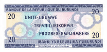 Burundi / P-21b / 20 Francs / 01.04.1970