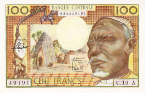 Equatorial African States / P-3a / 100 Francs / ND (1963) / Chad