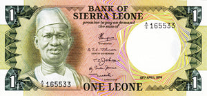 Sierra Leone / P-05a / 1 Leone / 19.04.1974