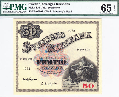 Sweden P-47d 50 Kronor 1962