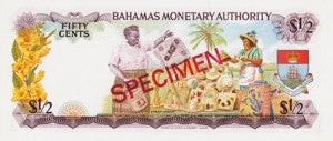 Bahamas / P-26s / 1/2 Dollar / L.1968 / SPECIMEN