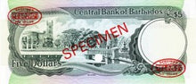 Barbados / P-31s / 5 Dollars / ND (1973) SPECIMEN